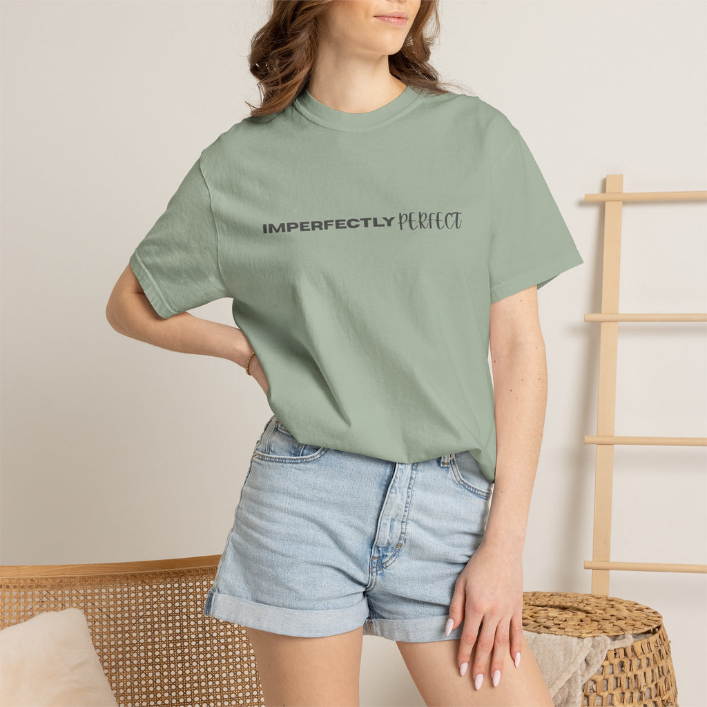 Imperfectly Perfect T-Shirt — Minimal Positive Message Graphic Tee