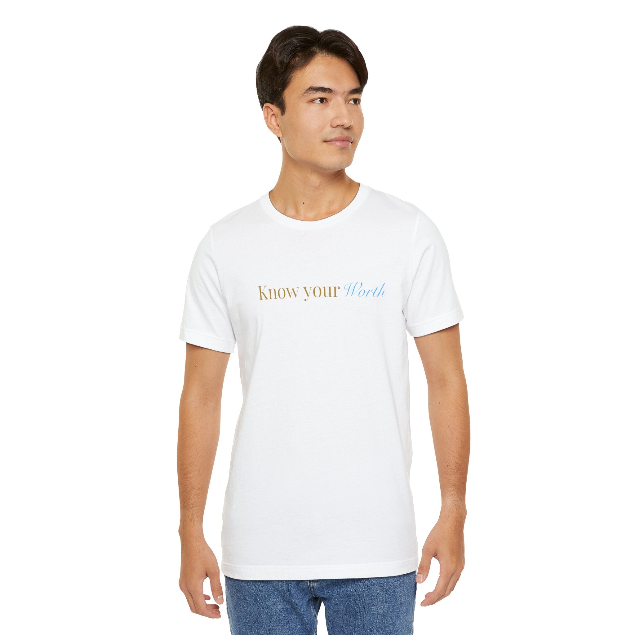 Know Your Worth Tee — Minimal Inspirational Graphic T-Shirt