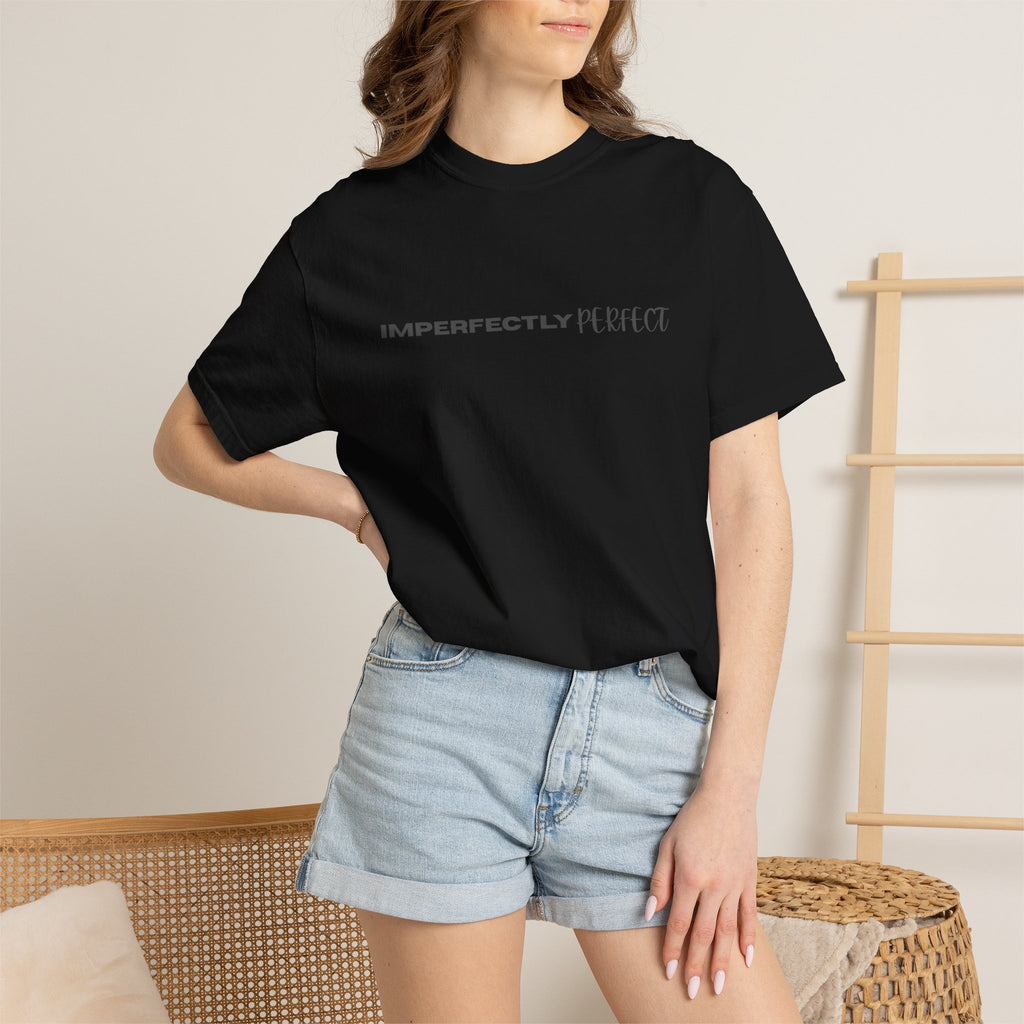 Imperfectly Perfect T-Shirt — Minimal Positive Message Graphic Tee