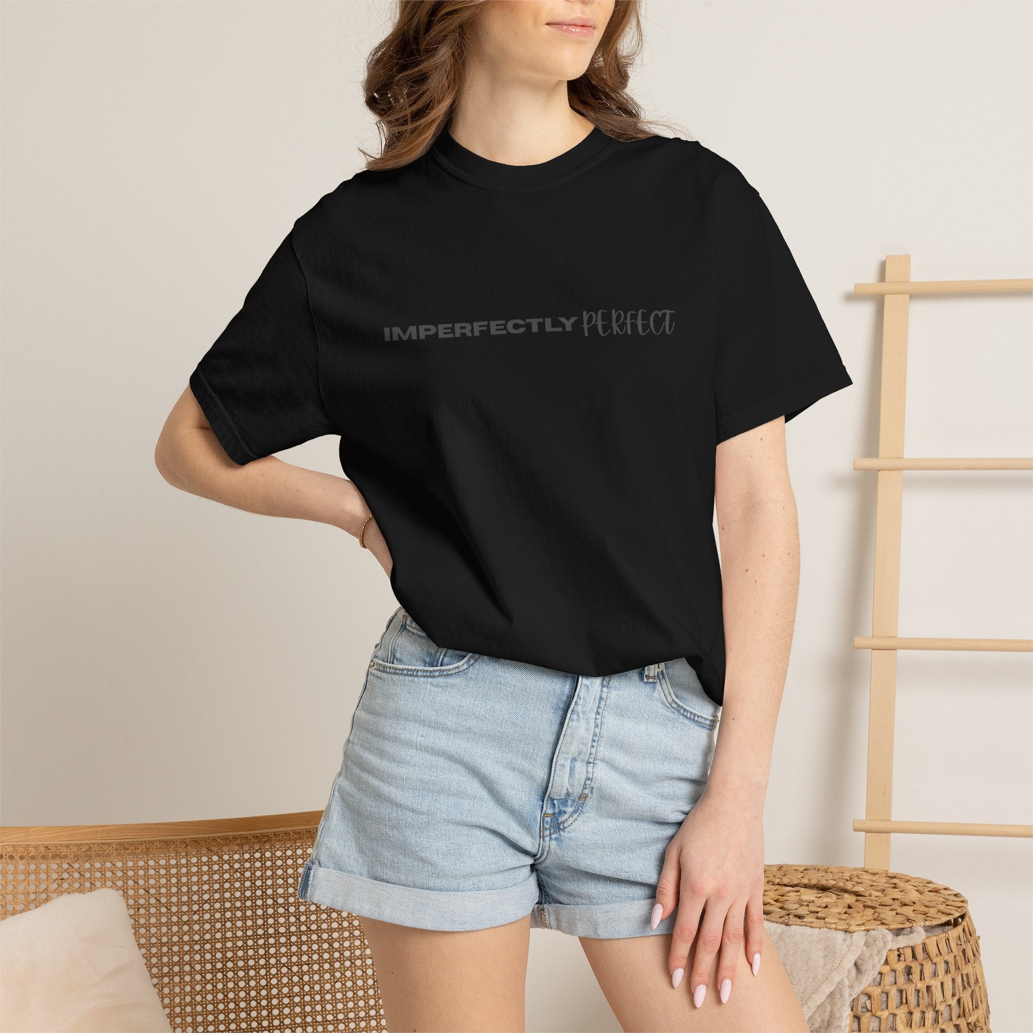 Imperfectly Perfect T-Shirt — Minimal Positive Message Graphic Tee
