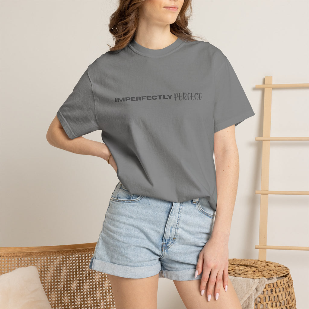 Imperfectly Perfect T-Shirt — Minimal Positive Message Graphic Tee