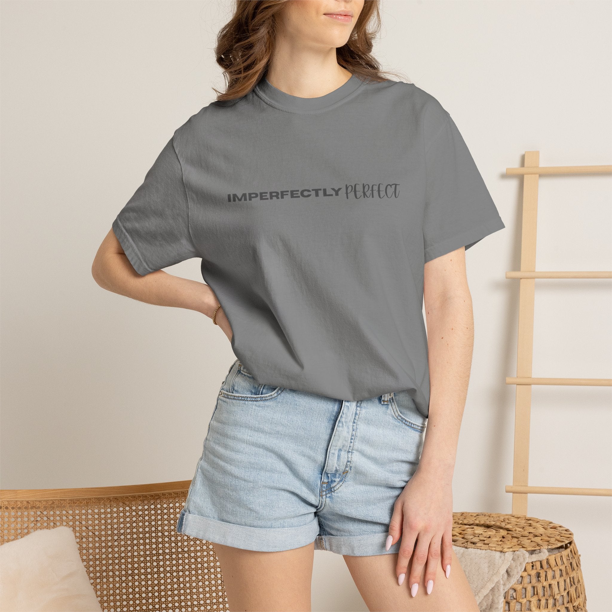Imperfectly Perfect T-Shirt — Minimal Positive Message Graphic Tee