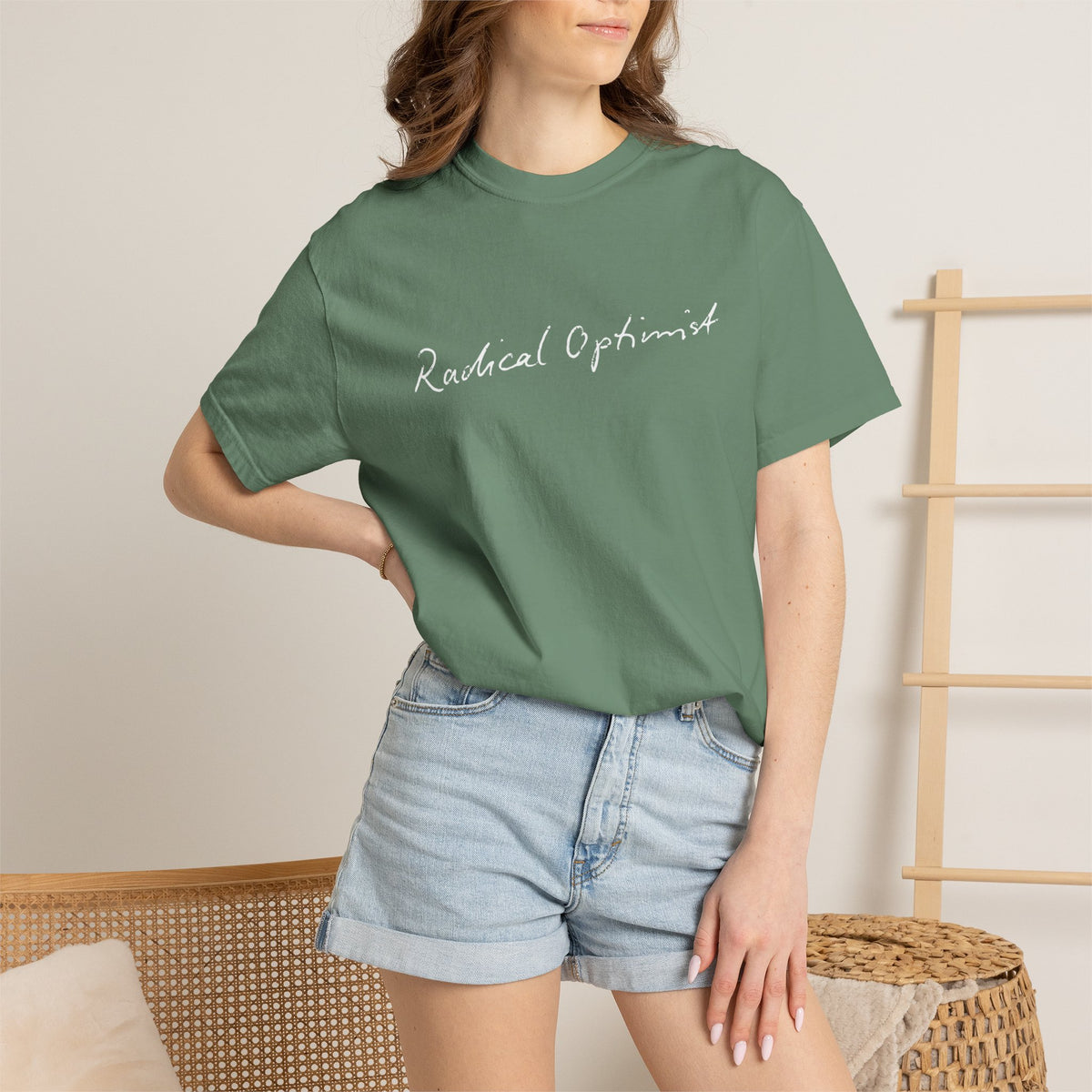 Radical Optimist Tee — Garment-Dyed Eco Green T-Shirt