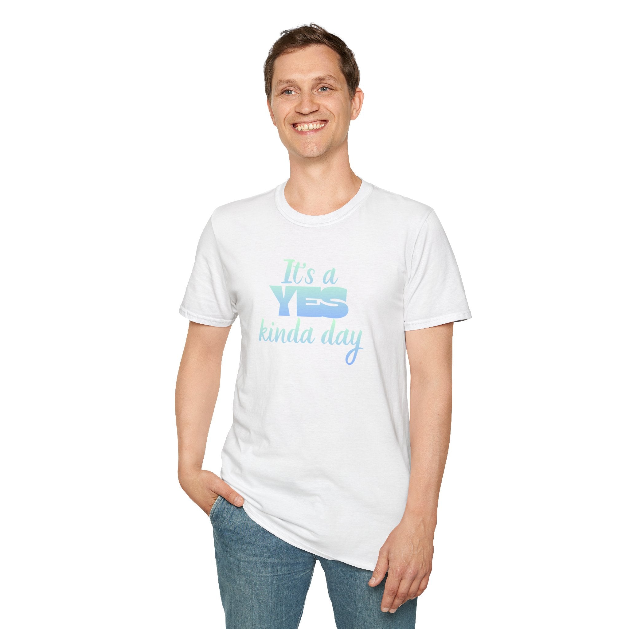T-Shirt — "It's a YES Kinda Day" Pastel Positive Graphic Tee