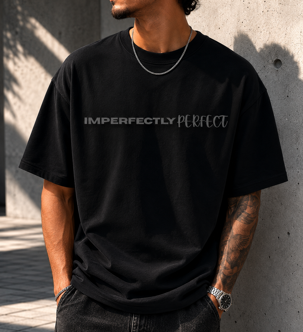 Imperfectly Perfect T-Shirt — Minimal Positive Message Graphic Tee