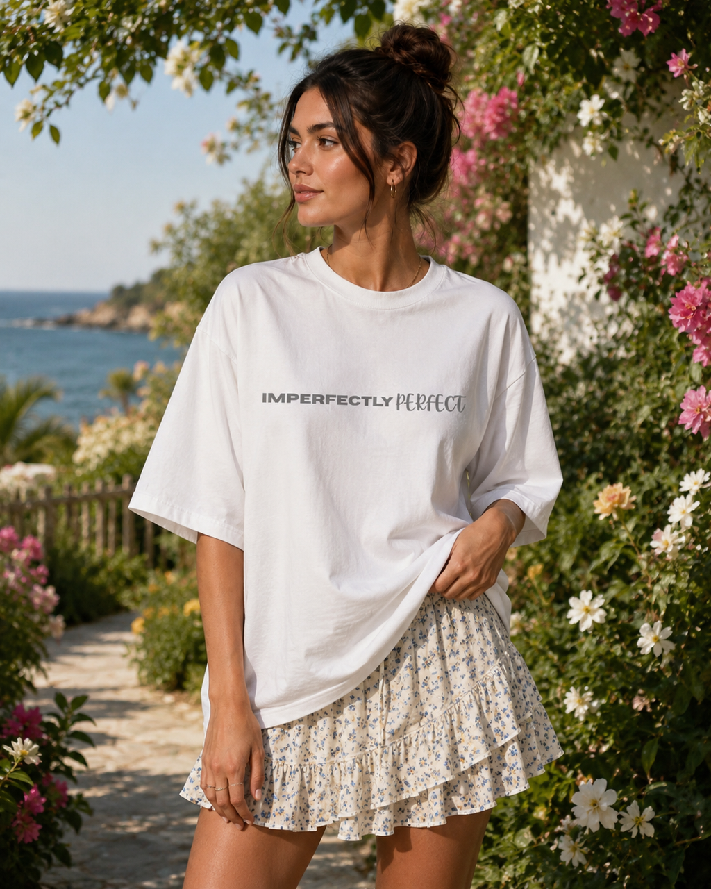 Imperfectly Perfect T-Shirt — Minimal Positive Message Graphic Tee