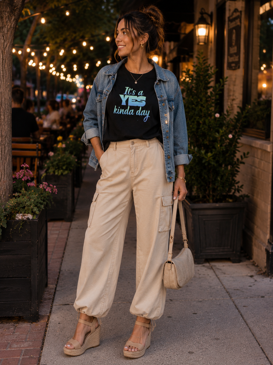 T-Shirt — "It's a YES Kinda Day" Pastel Positive Graphic Tee