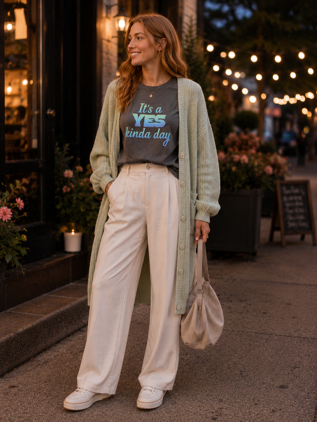 T-Shirt — "It's a YES Kinda Day" Pastel Positive Graphic Tee