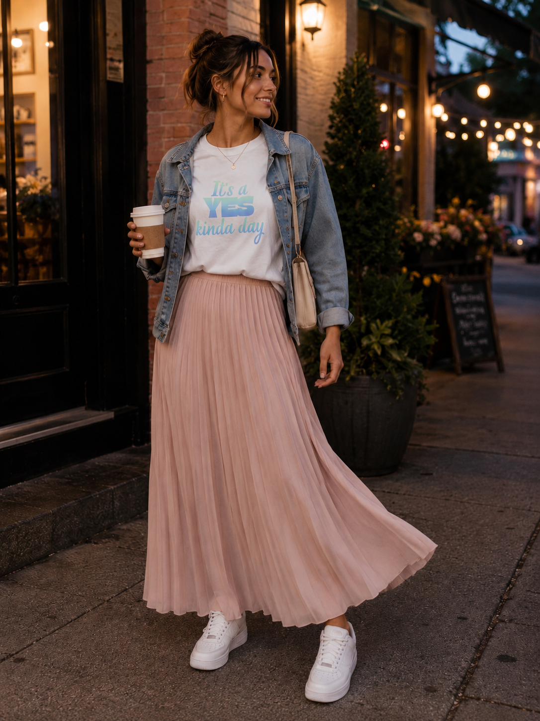 T-Shirt — "It's a YES Kinda Day" Pastel Positive Graphic Tee