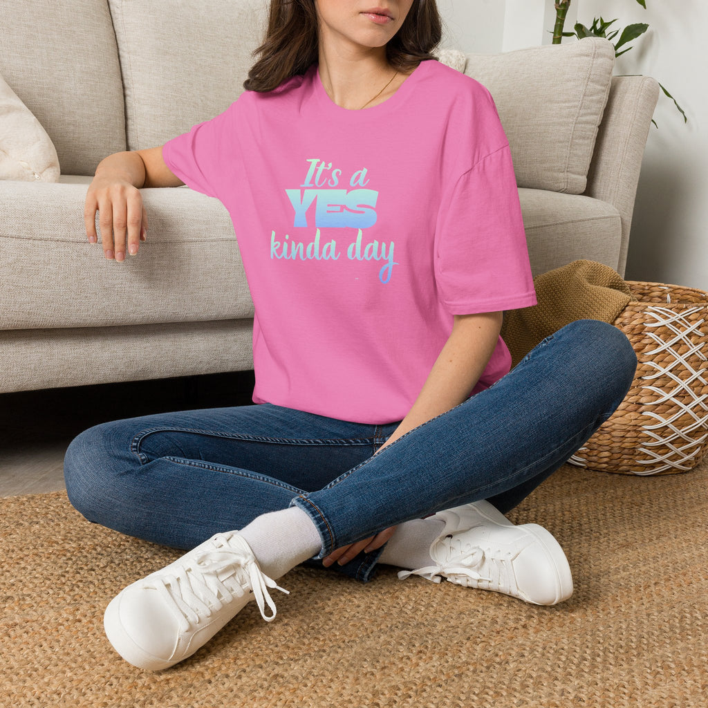 T-Shirt — "It's a YES Kinda Day" Pastel Positive Graphic Tee