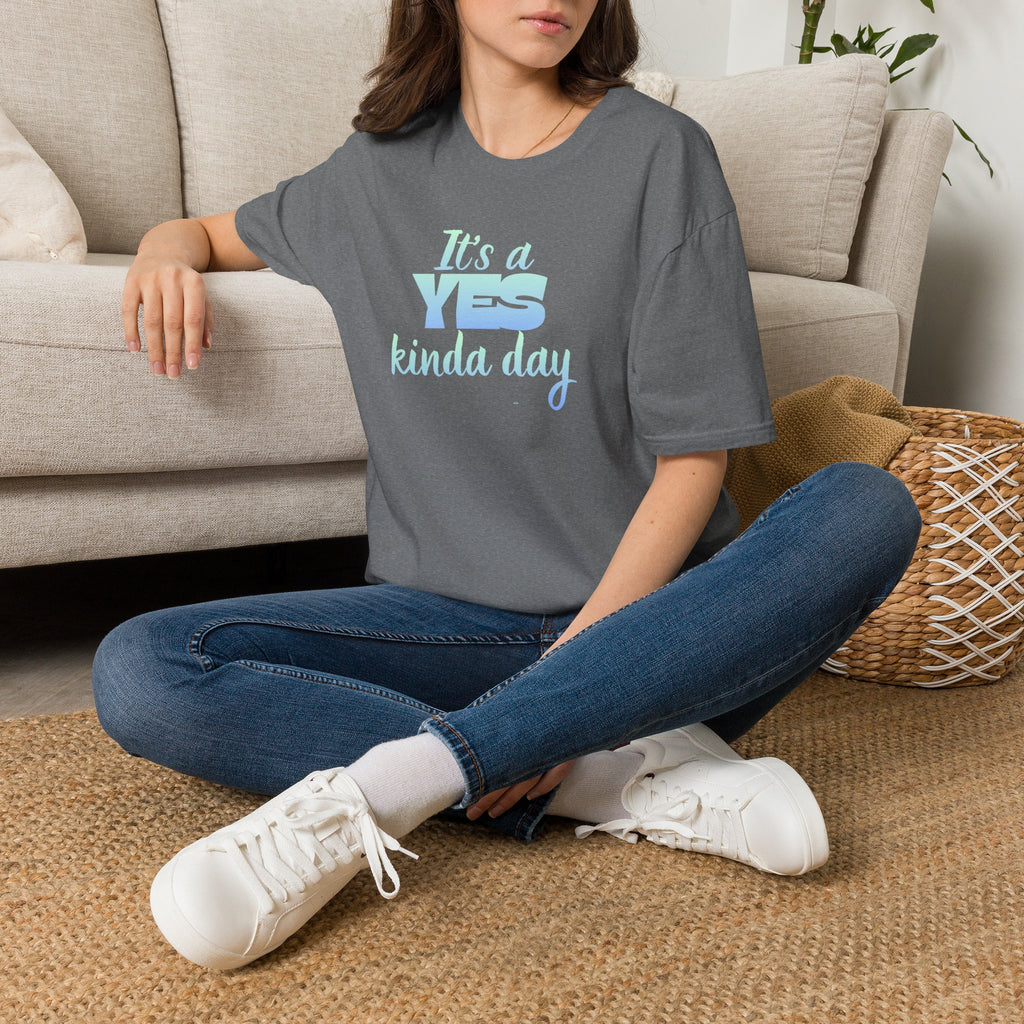 T-Shirt — "It's a YES Kinda Day" Pastel Positive Graphic Tee