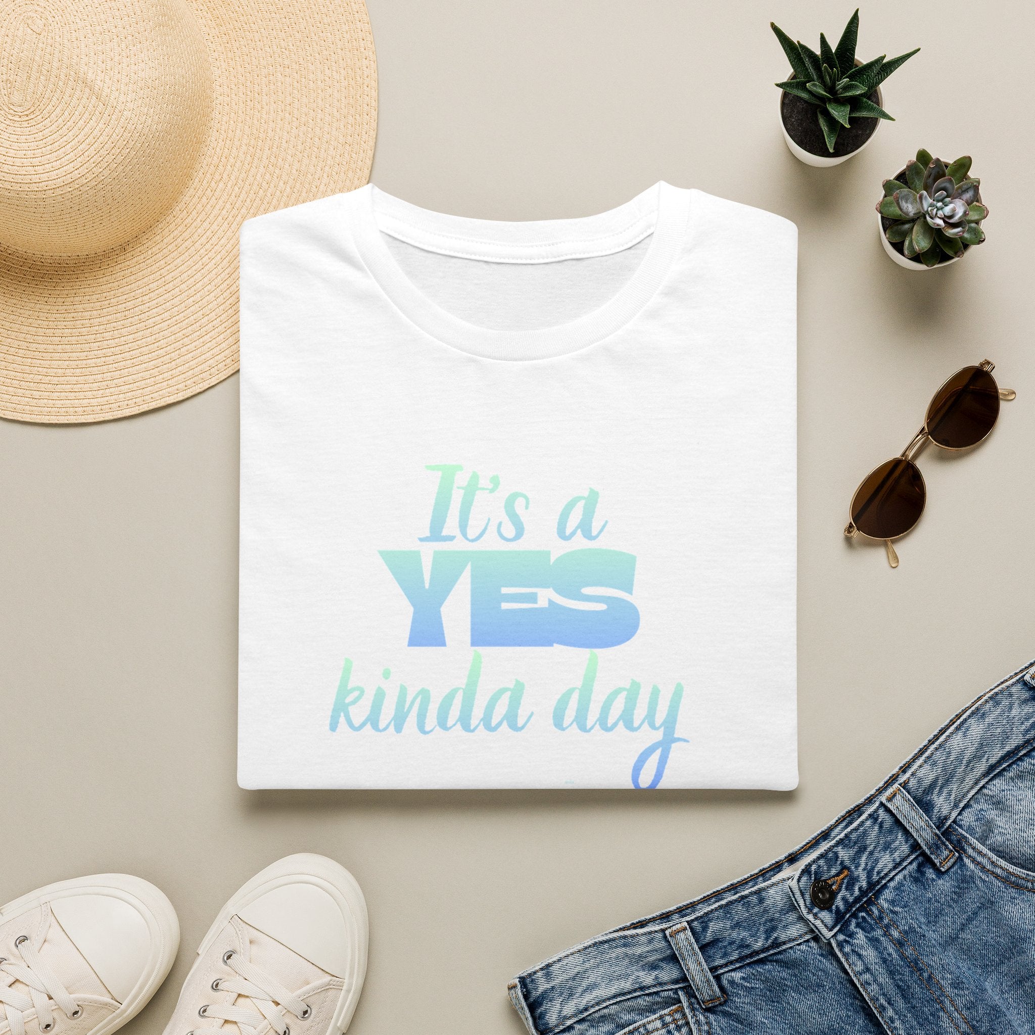 T-Shirt — "It's a YES Kinda Day" Pastel Positive Graphic Tee